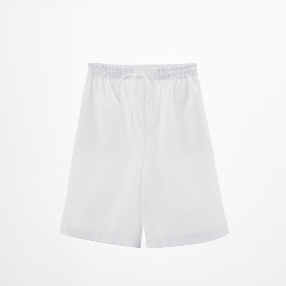 ZARA White Poplin Culottes Shorts, Size: XS